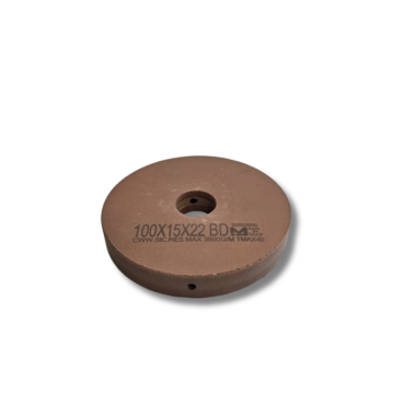 Disc periferic de finisare, diametru exterior 100 mm, interior 22 mm, diferite grosimi 10,15, 20,25,30,35,40 mm, găuri de răcire, tip BD