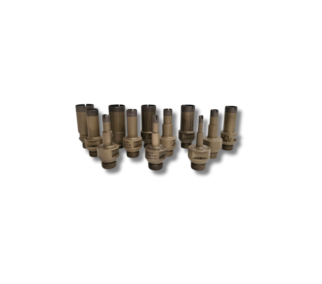 Foreza diamantata CNC, V29, 1/2 gas, L=75 mm, SB, disponibilă în diametre cuprinse între 6 și 100 mm