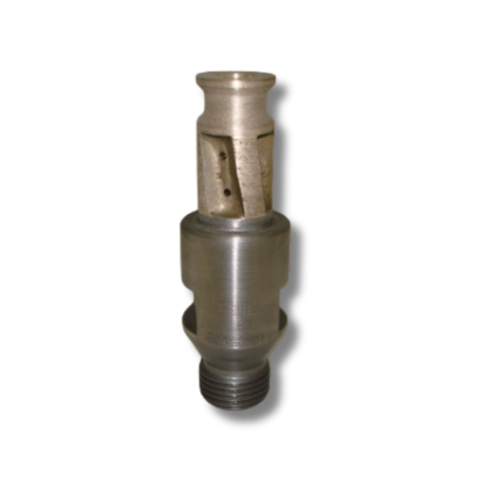 Scule diamantate combinate cu 2 operații si răcire, prindere 1/2 gas, L=75 mm, diametru 15 mm, pentru prelucrarea sticlei cu grosimi de 4, 5, 6, 8, 10, 12, 15 și 19 mm. 1 Scule diamantate combinate cu 2 operații si răcire, prindere 1/2 gas, L=75 mm, diametru 15 mm, pentru prelucrarea sticlei cu grosimi de 4, 5, 6, 8, 10, 12, 15 și 19 mm.