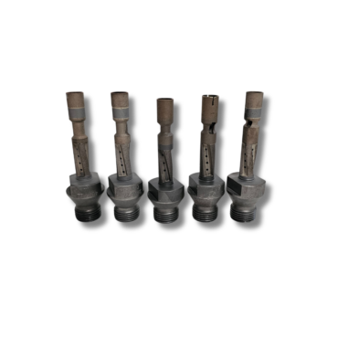 Scule diamantate combinate cu 3 operații si răcire, L=95 mm,  1/2 gas, D12 mm, pentru prelucrarea sticlei cu grosimi de 4, 5, 6, 8, 10, 12, 15 și 19 mm