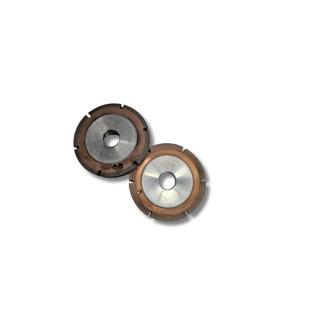 Disc diamantat periferic, diametru exterior 100 mm, interior 22 mm, găuri de răcire,45° segmente, granulație 230, profil trapez, geam 2 -25 mm 3 Disc diamantat periferic, diametru exterior 100 mm, interior 22 mm, găuri de răcire,45° segmente, granulație 230, profil trapez, geam 2 -25 mm - imagine 3